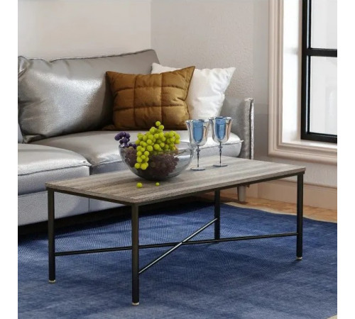 Прямоугольный журнальный столик Corvus – металлический каркас, ДСП.