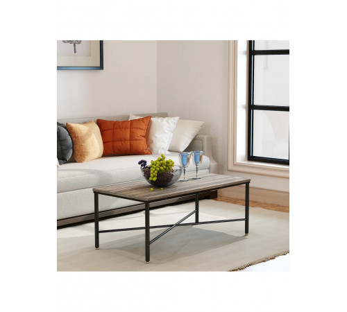 Прямоугольный журнальный столик Corvus – металлический каркас, ДСП.