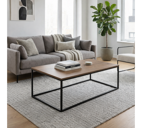 Приставной журнальный столик MSMLOFT – стильный металлический каркас.