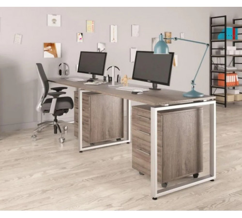 Двойной письменный стол Loft Q-135-2 (240×70×75 см)