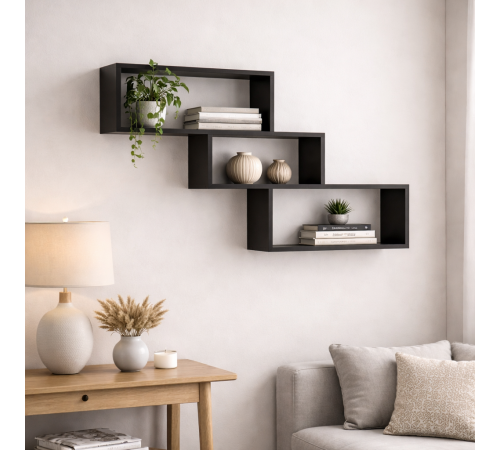 Подвесная полка LOFT черная
