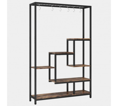 Підставка-стелаж для квітів Rea (7 полиць + гачки)