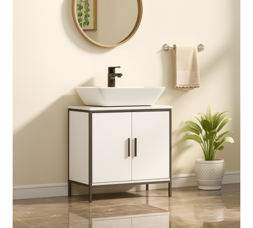 Подставка под раковину, шкафчик с 2 дверцами, 60×30×60 см (MSM)