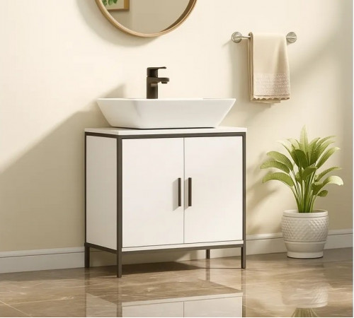 Подставка под раковину, шкафчик с 2 дверцами, 60×30×60 см (MSM)