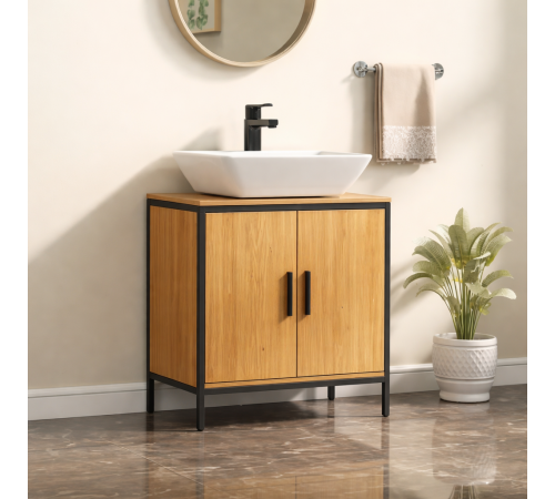 Подставка под раковину, шкафчик с 2 дверцами, 60×30×60 см (MSM)