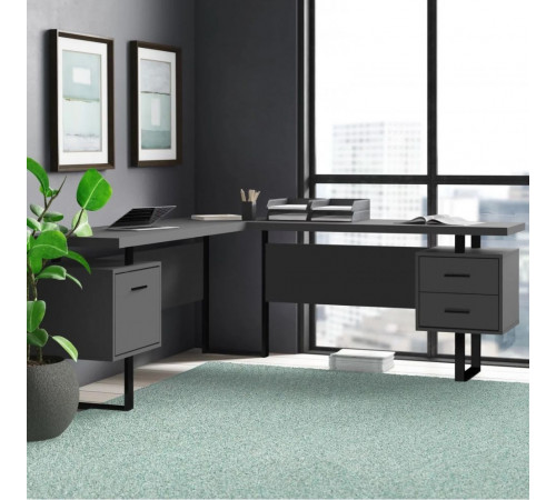 Рабочий стол L‑формы — 180×180×76 см.