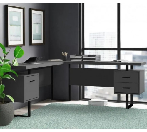 Рабочий стол L‑формы — 180×180×76 см.