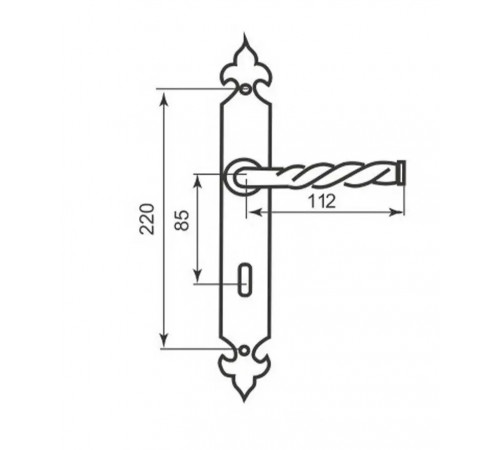 Ручка дверная Imperial EX 101 кованая коричневая