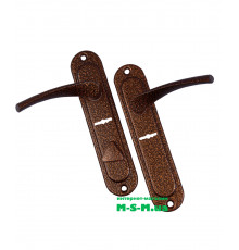 Ручка на планці Аріко 42мм сувальдна мідний антик права