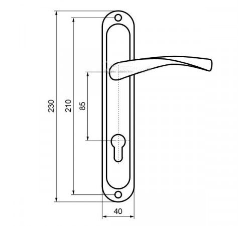 Ручки на планке IMPERIAL Bravo 85C AB