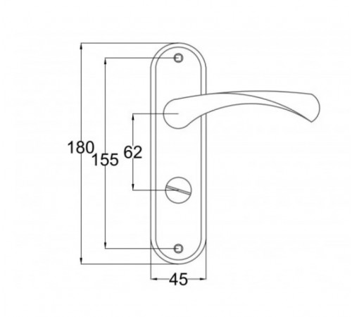 Ручки на планке KEDR 62.1313-AL WC MACC