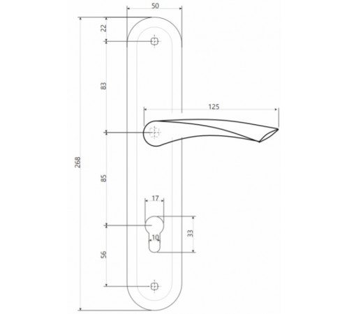 Ручки на планке KEDR 85.0423-AL CP