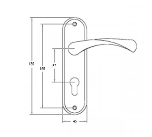 Ручки на планке KEDR Mini 61.326-AL AB