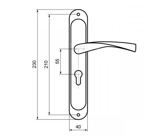 Ручки на планке IMPERIAL Bravo 55С SN/GP
