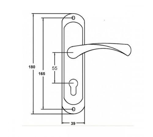 Ручки на планке KEDR 55.323-AL АВ