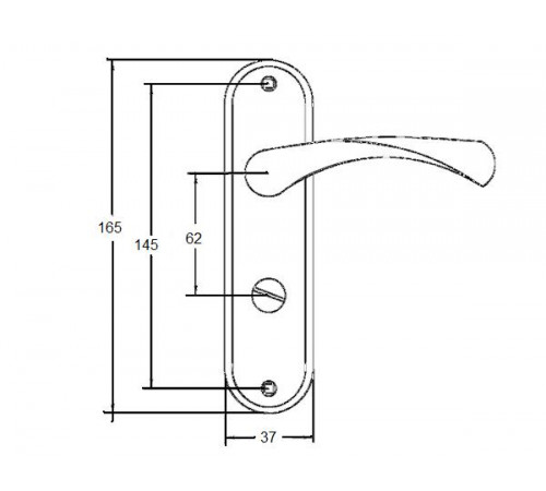 Ручки на планке KEDR 62.323-AL WC SN/CP