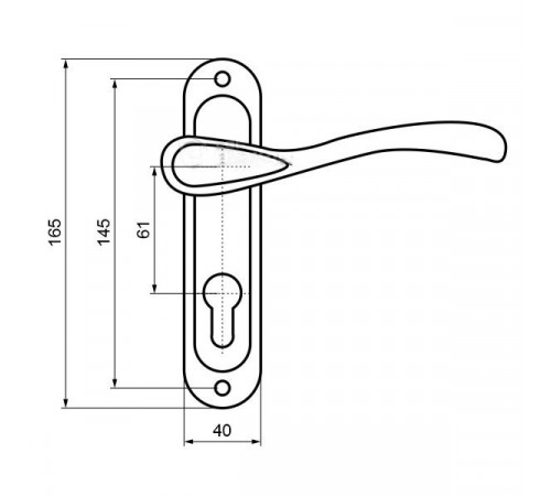 Ручки на планке KEDR Mini 61.1313-AL MACC