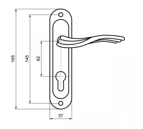 Ручки на планке KEDR Mini 61.363-AL AB