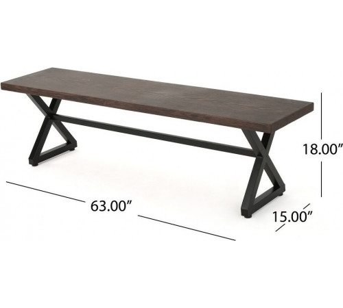 Лавка відпочинку на відкритому повітрі з X-подібною рамою, табурет для коридору