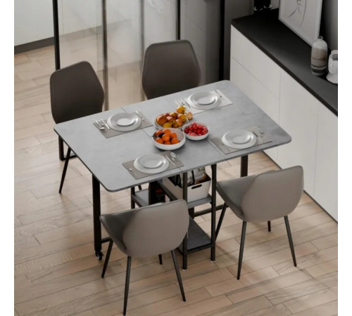 Складной обеденный стол MONDEER с полками