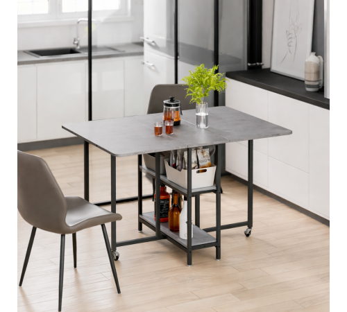 Складной обеденный стол MONDEER с полками