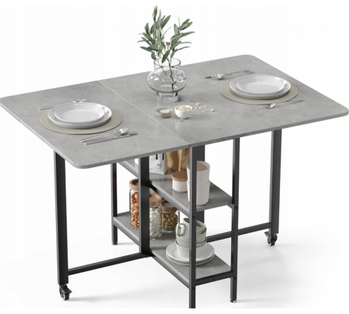 Складной обеденный стол MONDEER с полками