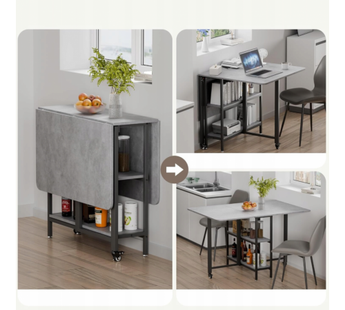 Складной обеденный стол MONDEER с полками