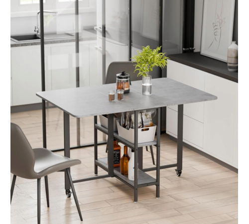 Складной обеденный стол MONDEER с полками