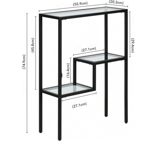 Стеклянный консольный стол Braydee