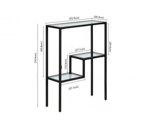 Стеклянный консольный стол Braydee