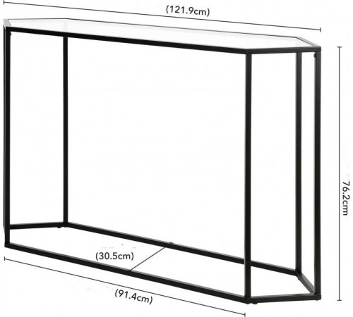 Стеклянный консольный стол Cristina