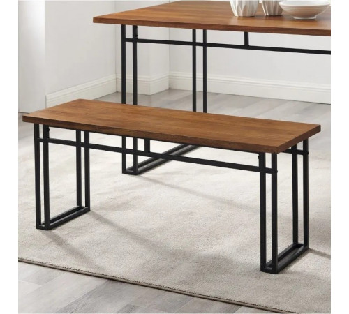 Обеденная скамейка Middlebrook — 112×38×46, металл/ДСП (МСМ)