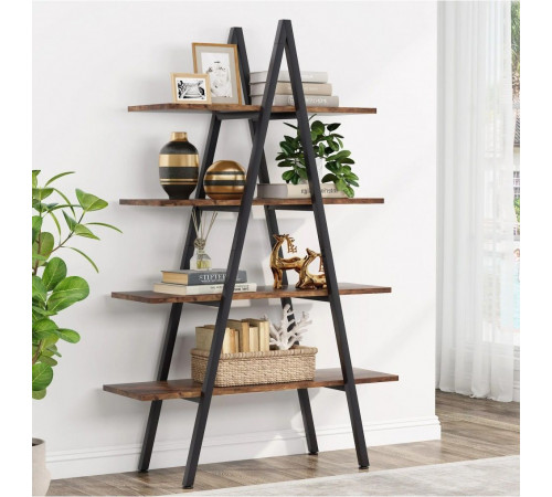 Стелаж 4-ярусний А-подібної форми — просторий та стильний елемент в стилі лофт