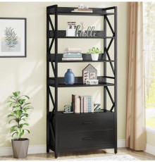 Стелаж 5 - ярусний skiff 4 5-ярусний з 2 ящиками, чорний