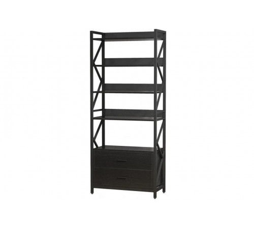 Стеллаж 5-ярусный SKIFF 4 с 2 ящиками, черный