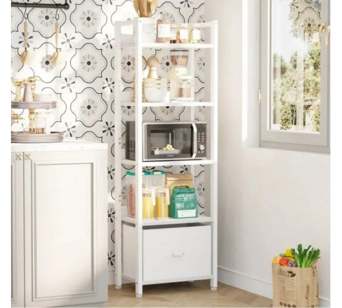 Стеллаж 5 полок MSM с металлическим каркасом, 140×40×26 см