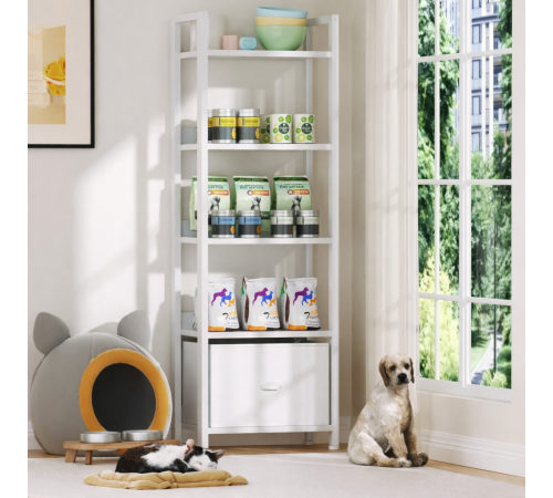 Стеллаж 5 полок MSM с металлическим каркасом, 140×40×26 см