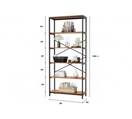 Стеллаж 5 ярусов MSM — стиль и функциональность