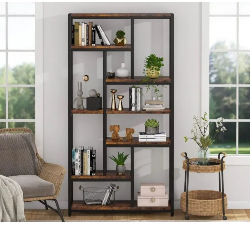 Стеллаж 7-ярусный с открытыми полками, 200×100×30 см