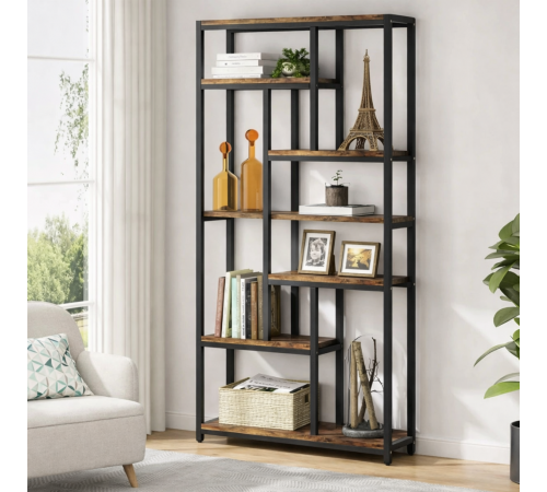 Стеллаж 7-ярусный с открытыми полками, 200×100×30 см