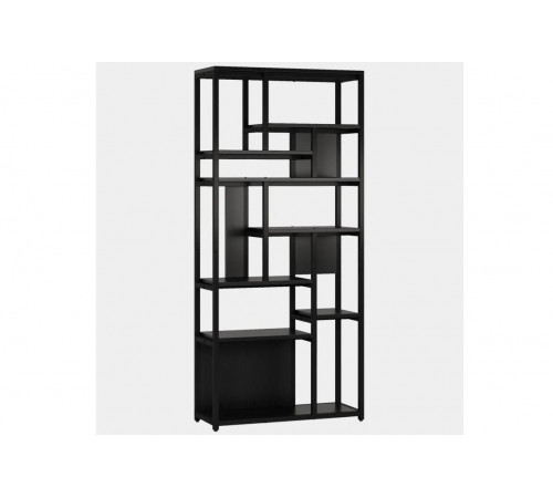 Стеллаж 8-ярусный Etagere 8, черный - высота 180 см, ширина 80 см.
