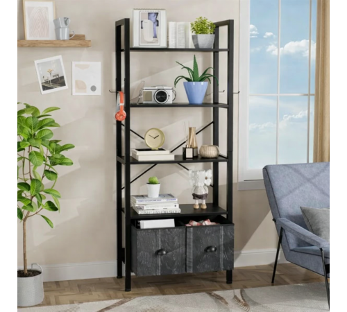 Стеллаж Amilyn Etagere – 5 ярусов + 2 ящика, 150×50×28 см