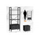 Стелаж Amilyn Etagere — 5 ярусів + 2 ящика, 150×50×28 см