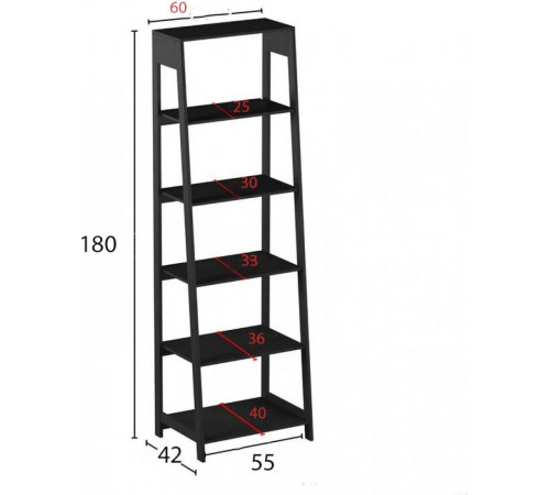 Стеллаж Arjet 5-ярусный - 180×60×42 см.