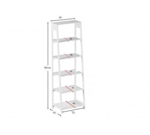 Стеллаж Arjet 5-ярусный - 180×60×42 см.