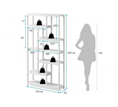 Стеллаж Chappa Etagere – 200×100×30 см