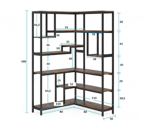 Стеллаж угловой MSM  металл