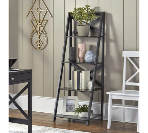 Стеллаж Derrik Ladder — 4 яруса, открытые полки, 142×50×45 см.
