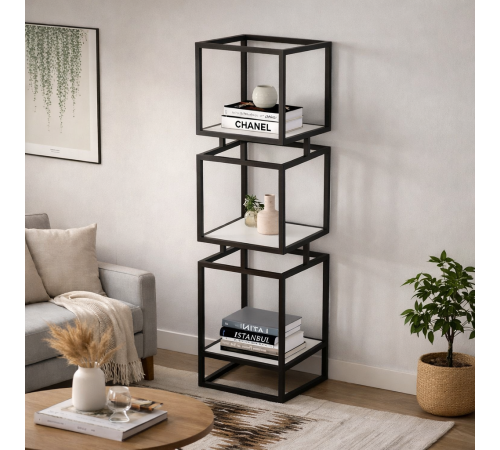 Стеллаж MSMLOFT – открытые полки на металлическом каркасе.