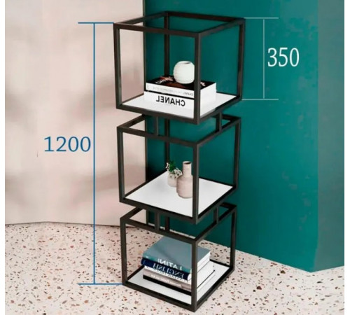 Стеллаж MSMLOFT – открытые полки на металлическом каркасе.